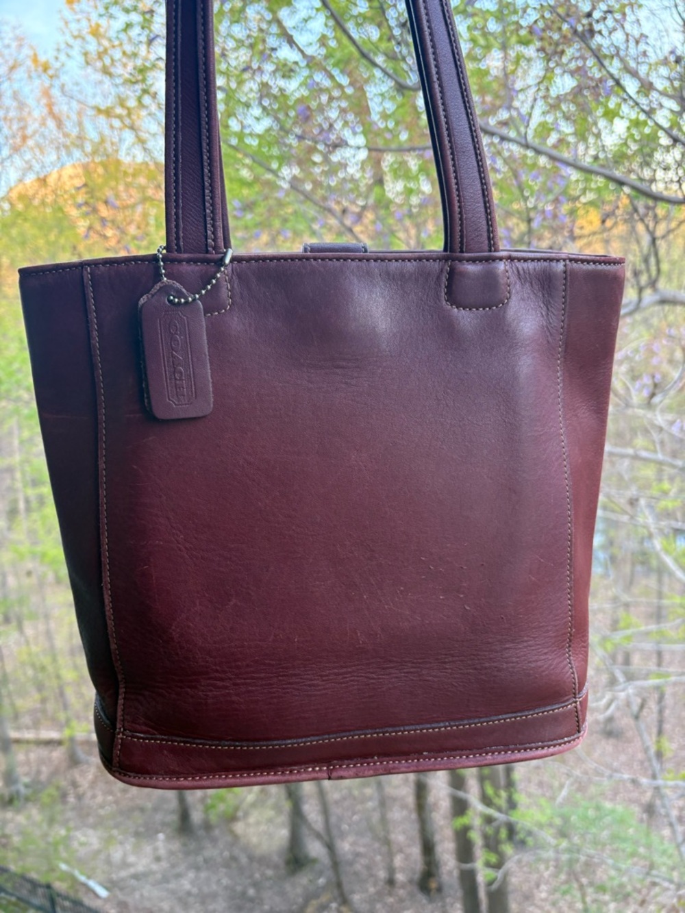Vintage Coach Bleecker Bucket Tote | USA 1995 | Burgundy | 9303 | Hangtag | GUC - Picture 12 of 16